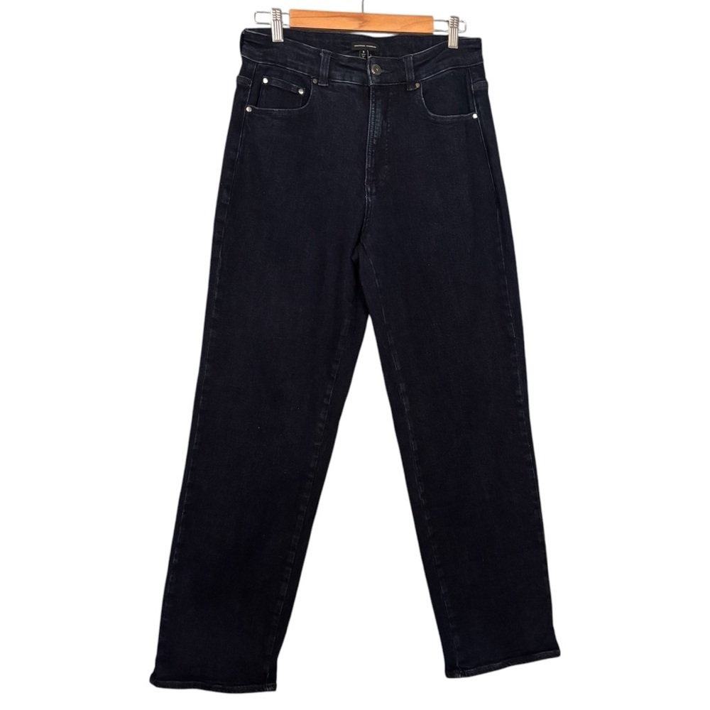 Universal‎ Standard Women's Dark Wash Straight Leg Jean 31 High Waist Denim